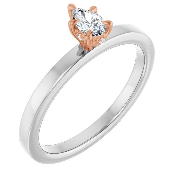 Claw-Prong Hidden Halo-Style Engagement Ring