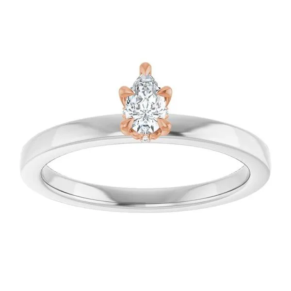 Claw-Prong Hidden Halo-Style Engagement Ring Image 3 House of Silva Wooster, OH