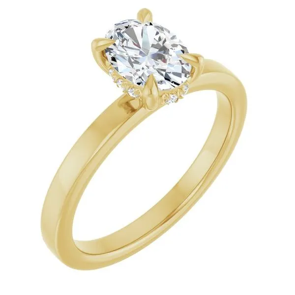 Claw-Prong Hidden Halo-Style Engagement Ring Clater Jewelers Louisville, KY