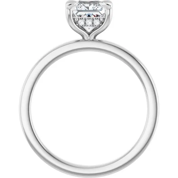 Claw-Prong Hidden Halo-Style Engagement Ring Image 2 Hudson Valley Goldsmith New Paltz, NY