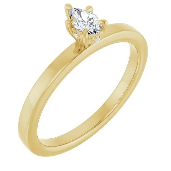 Claw-Prong Hidden Halo-Style Engagement Ring