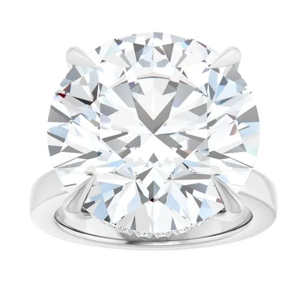 Claw-Prong Hidden Halo-Style Engagement Ring Image 3 Vulcan's Forge LLC KANSAS CITY, MO