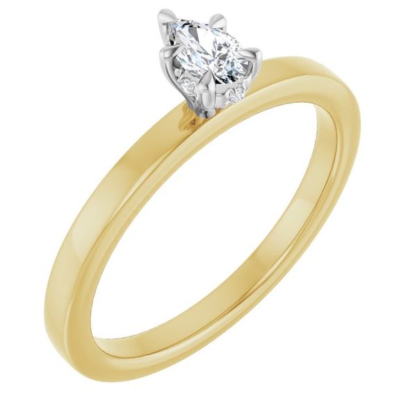 Claw-Prong Hidden Halo-Style Engagement Ring