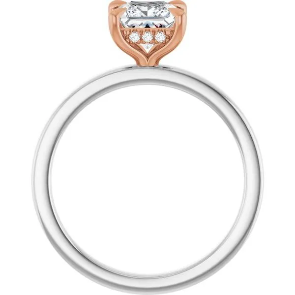 Claw-Prong Hidden Halo-Style Engagement Ring Image 2 J. West Jewelers Round Rock, TX