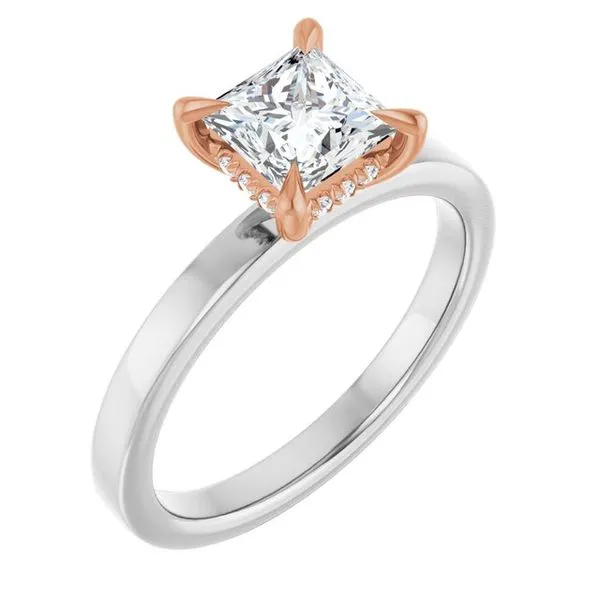 Claw-Prong Hidden Halo-Style Engagement Ring Mark Jewellers La Crosse, WI