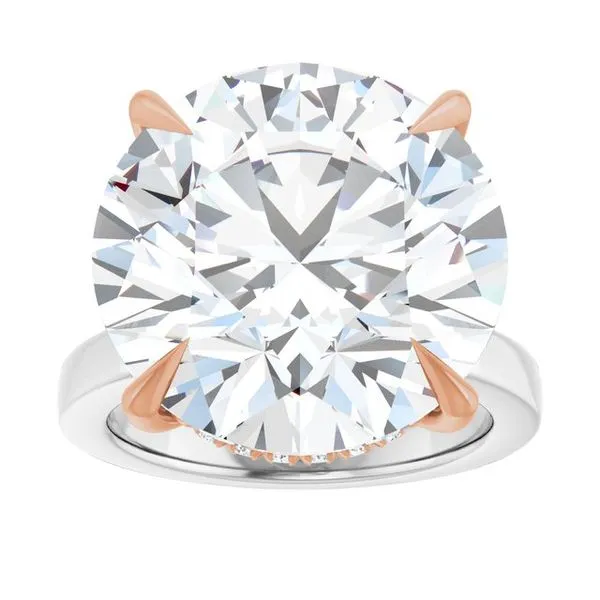 Claw-Prong Hidden Halo-Style Engagement Ring Image 3 Don's Jewelry & Design Washington, IA