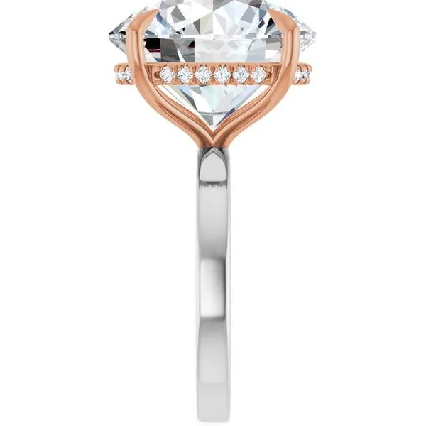 Claw-Prong Hidden Halo-Style Engagement Ring Image 4 Northwood Jewelers Northwood, OH