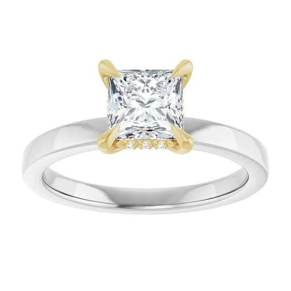 Claw-Prong Hidden Halo-Style Engagement Ring Image 3 Don's Jewelry & Design Washington, IA