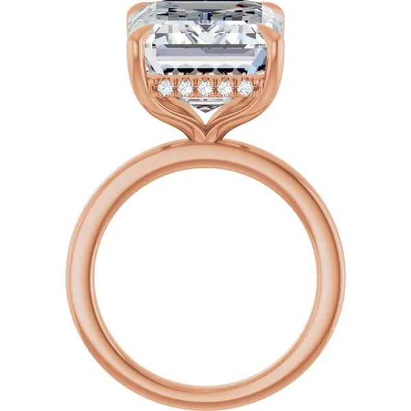 Claw-Prong Hidden Halo-Style Engagement Ring Image 2 Vulcan's Forge LLC KANSAS CITY, MO