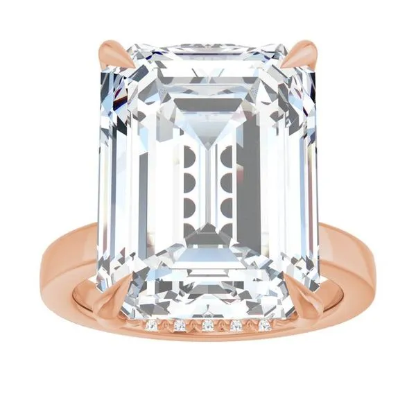 Claw-Prong Hidden Halo-Style Engagement Ring Image 3 The Jewelry Source El Segundo, CA