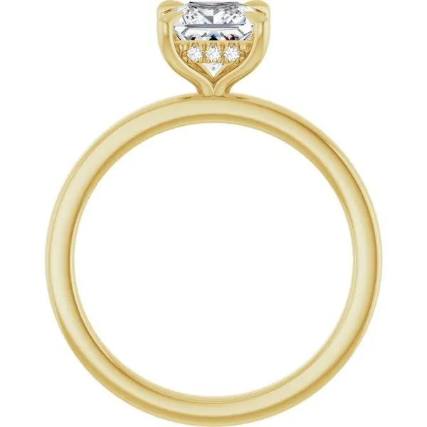 Claw-Prong Hidden Halo-Style Engagement Ring Image 2 JF Jones Jewelers Rochester, NY