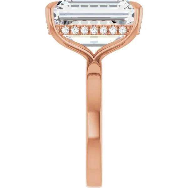 Claw-Prong Hidden Halo-Style Engagement Ring Image 4 Futer Bros Jewelers York, PA