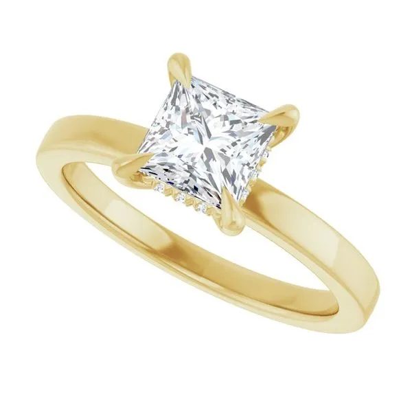 Claw-Prong Hidden Halo-Style Engagement Ring Image 5 Vulcan's Forge LLC KANSAS CITY, MO