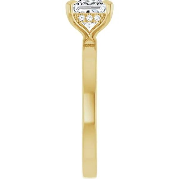 Claw-Prong Hidden Halo-Style Engagement Ring Image 4 Michael Szwed Jewelers Longmeadow, MA