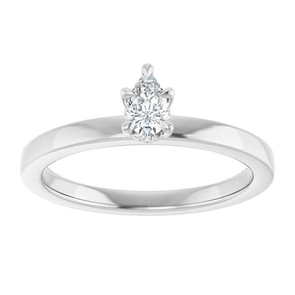 Claw-Prong Hidden Halo-Style Engagement Ring Image 3 J. West Jewelers Round Rock, TX