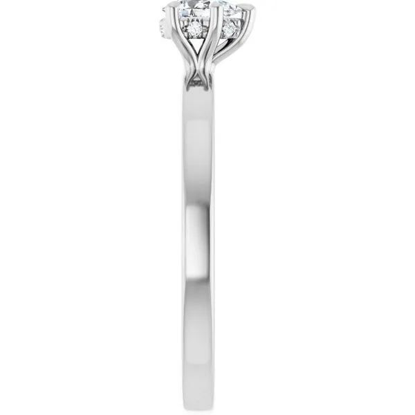 Claw-Prong Hidden Halo-Style Engagement Ring Image 4 Northwood Jewelers Northwood, OH
