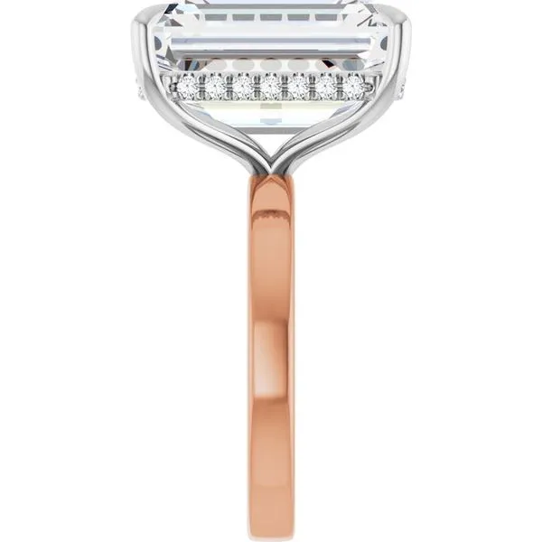 Claw-Prong Hidden Halo-Style Engagement Ring Image 4 Northwood Jewelers Northwood, OH