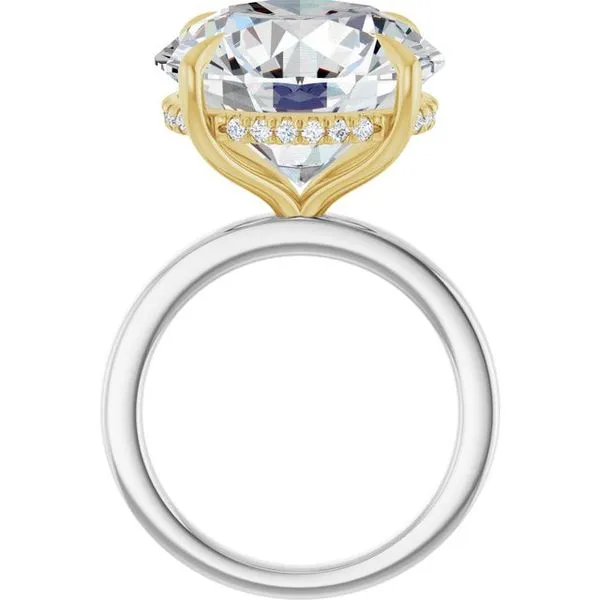 Claw-Prong Hidden Halo-Style Engagement Ring Image 2 Don's Jewelry & Design Washington, IA