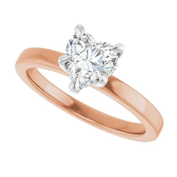 Claw-Prong Hidden Halo-Style Engagement Ring Image 5 Vulcan's Forge LLC KANSAS CITY, MO