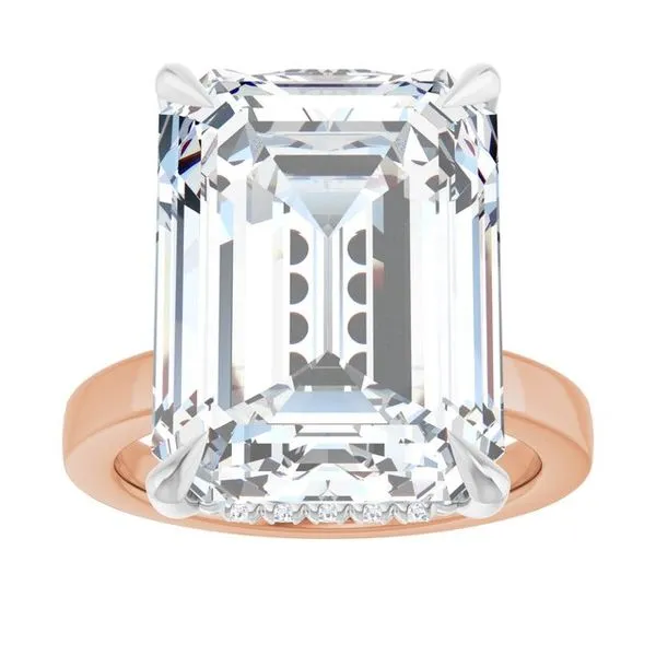 Claw-Prong Hidden Halo-Style Engagement Ring Image 3 Hudson Valley Goldsmith New Paltz, NY