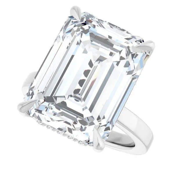 Claw-Prong Hidden Halo-Style Engagement Ring Image 5 Northwood Jewelers Northwood, OH