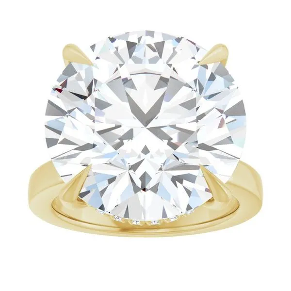 Claw-Prong Hidden Halo-Style Engagement Ring Image 3 Arezzo Jewelers Elmwood Park, IL