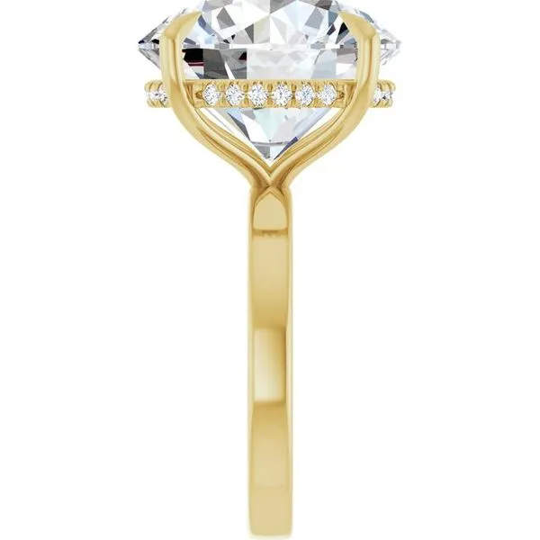 Claw-Prong Hidden Halo-Style Engagement Ring Image 4 Northwood Jewelers Northwood, OH