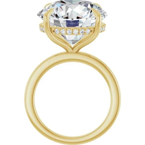 Claw-Prong Hidden Halo-Style Engagement Ring Image 2 Hudson Valley Goldsmith New Paltz, NY