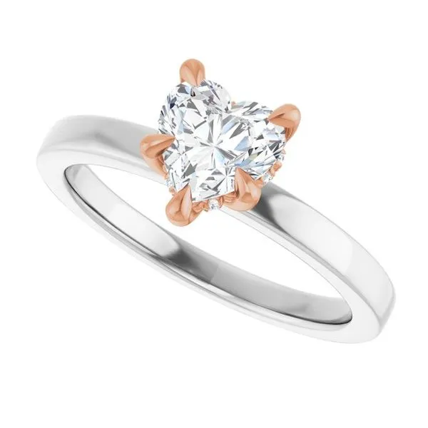 Claw-Prong Hidden Halo-Style Engagement Ring Image 5 JF Jones Jewelers Rochester, NY