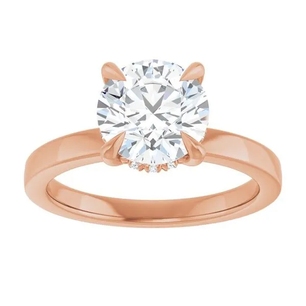 Claw-Prong Hidden Halo-Style Engagement Ring Image 3 Northwood Jewelers Northwood, OH
