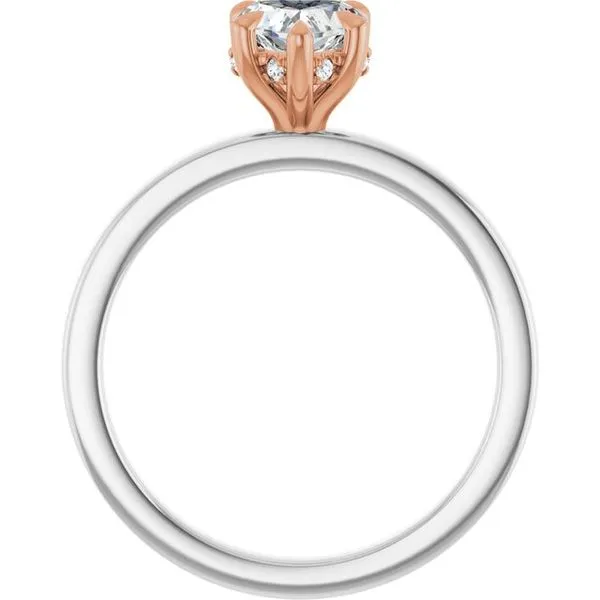Claw-Prong Hidden Halo-Style Engagement Ring Image 2 Don's Jewelry & Design Washington, IA