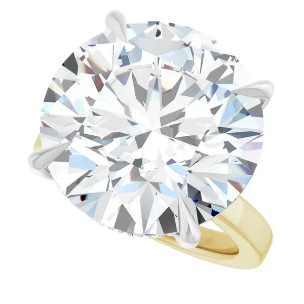 Claw-Prong Hidden Halo-Style Engagement Ring Image 5 J. West Jewelers Round Rock, TX