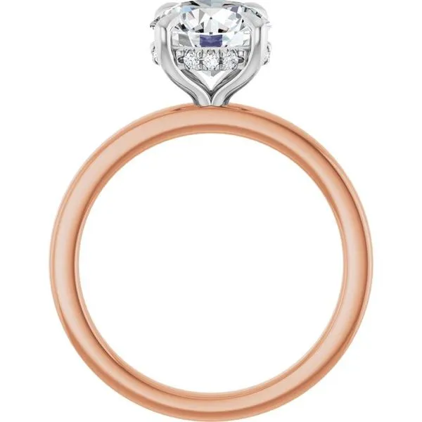 Claw-Prong Hidden Halo-Style Engagement Ring Image 2 JF Jones Jewelers Rochester, NY