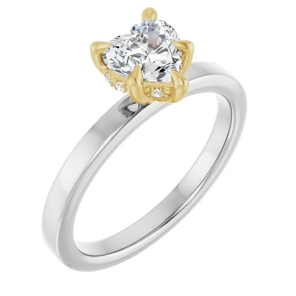 Claw-Prong Hidden Halo-Style Engagement Ring Don's Jewelry & Design Washington, IA