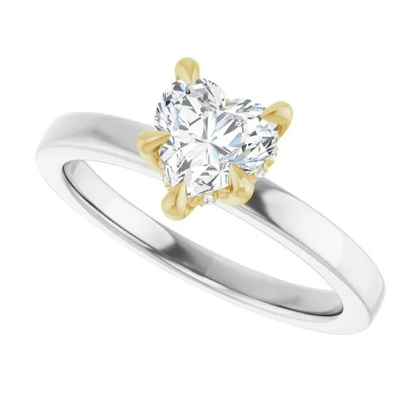 Claw-Prong Hidden Halo-Style Engagement Ring Image 5 Don's Jewelry & Design Washington, IA