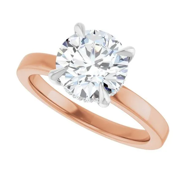 Claw-Prong Hidden Halo-Style Engagement Ring Image 5 JF Jones Jewelers Rochester, NY