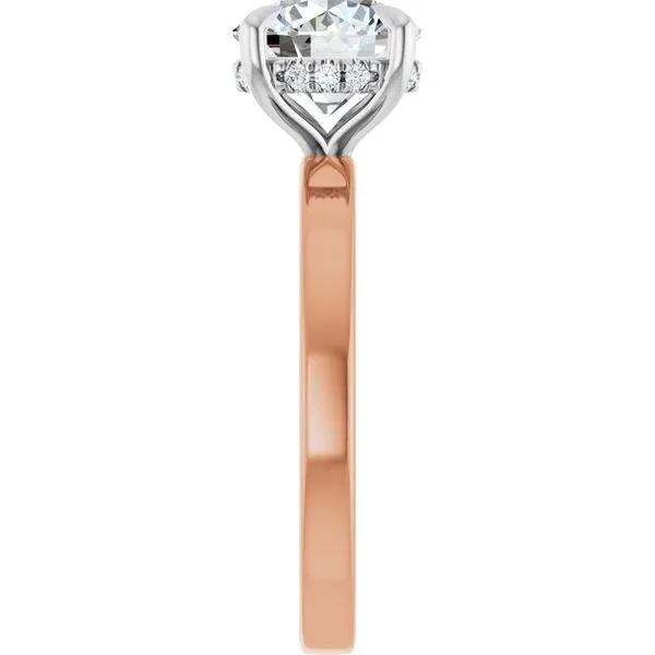 Claw-Prong Hidden Halo-Style Engagement Ring Image 4 Vulcan's Forge LLC KANSAS CITY, MO