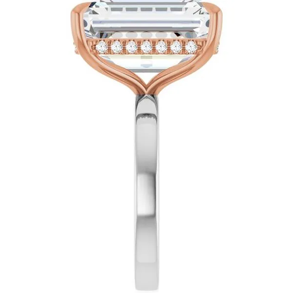 Claw-Prong Hidden Halo-Style Engagement Ring Image 4 J. West Jewelers Round Rock, TX