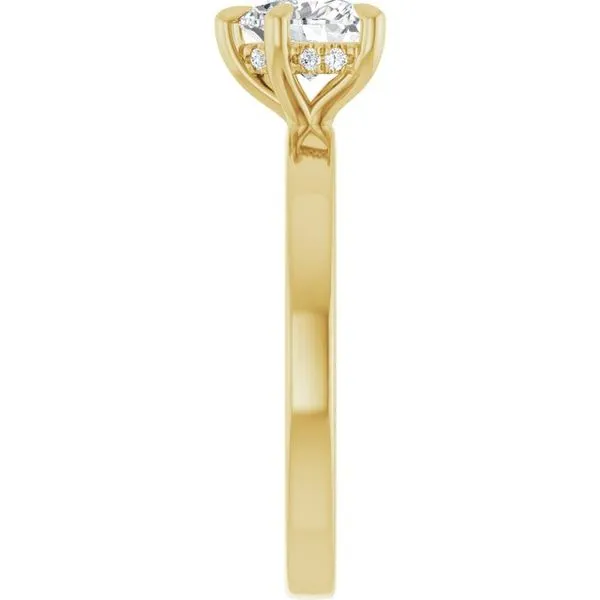 Claw-Prong Hidden Halo-Style Engagement Ring Image 4 Don's Jewelry & Design Washington, IA