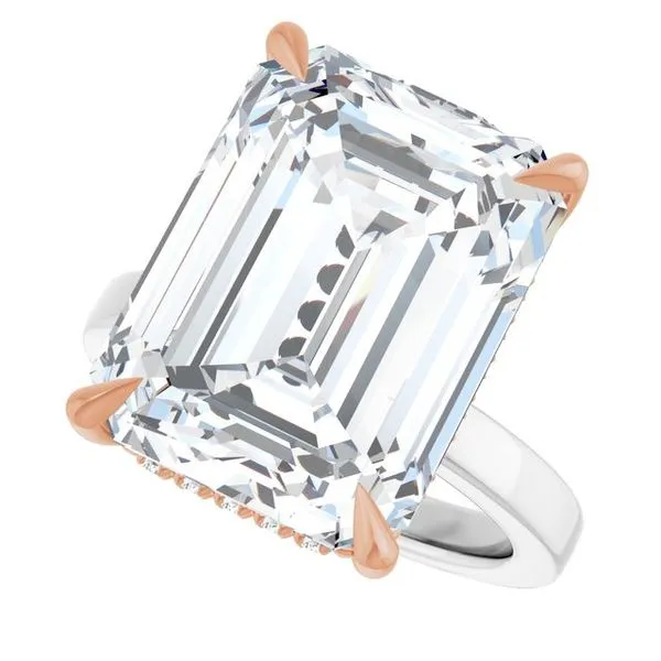 Claw-Prong Hidden Halo-Style Engagement Ring Image 5 Don's Jewelry & Design Washington, IA