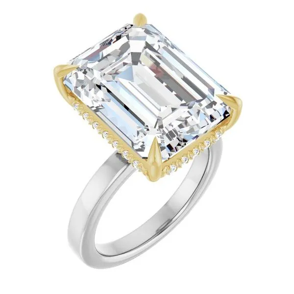 Claw-Prong Hidden Halo-Style Engagement Ring Vulcan's Forge LLC KANSAS CITY, MO