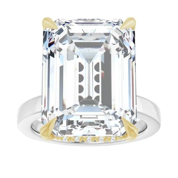 Claw-Prong Hidden Halo-Style Engagement Ring Image 3 Austin's Fine Diamonds & Jewelry Lyndhurst, NJ