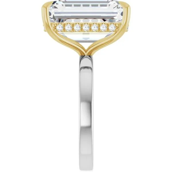 Claw-Prong Hidden Halo-Style Engagement Ring Image 4 JF Jones Jewelers Rochester, NY