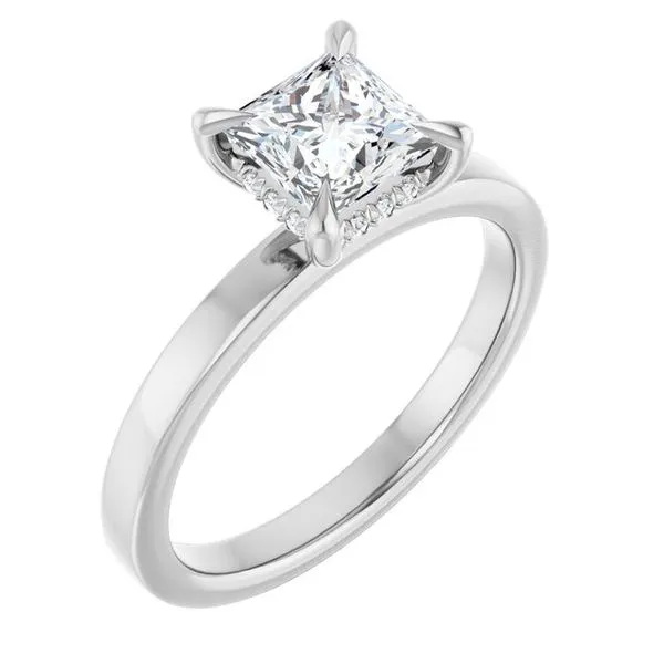 Claw-Prong Hidden Halo-Style Engagement Ring Mark Jewellers La Crosse, WI