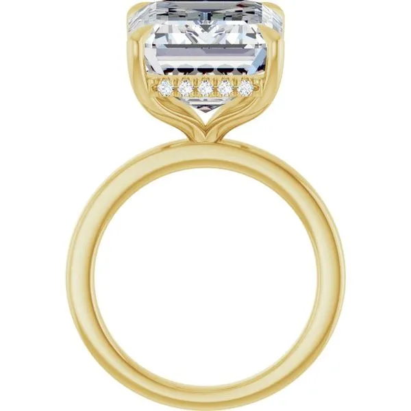 Claw-Prong Hidden Halo-Style Engagement Ring Image 2 Don's Jewelry & Design Washington, IA