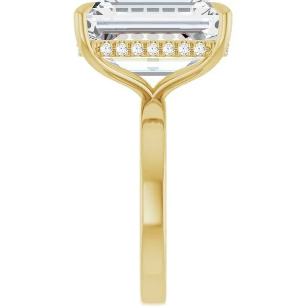 Claw-Prong Hidden Halo-Style Engagement Ring Image 4 Hudson Valley Goldsmith New Paltz, NY