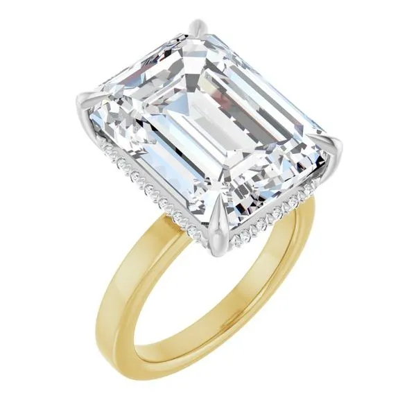 Claw-Prong Hidden Halo-Style Engagement Ring House of Silva Wooster, OH