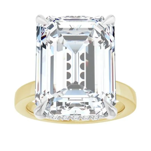 Claw-Prong Hidden Halo-Style Engagement Ring Image 3 Don's Jewelry & Design Washington, IA