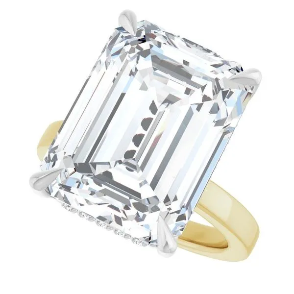 Claw-Prong Hidden Halo-Style Engagement Ring Image 5 Hudson Valley Goldsmith New Paltz, NY