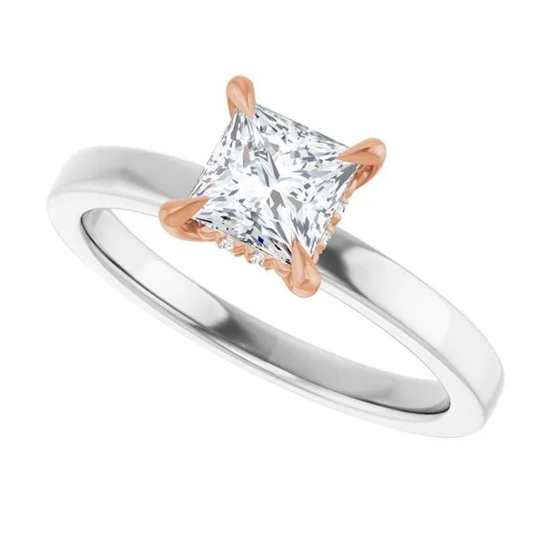 Claw-Prong Hidden Halo-Style Engagement Ring Image 5 Vulcan's Forge LLC KANSAS CITY, MO